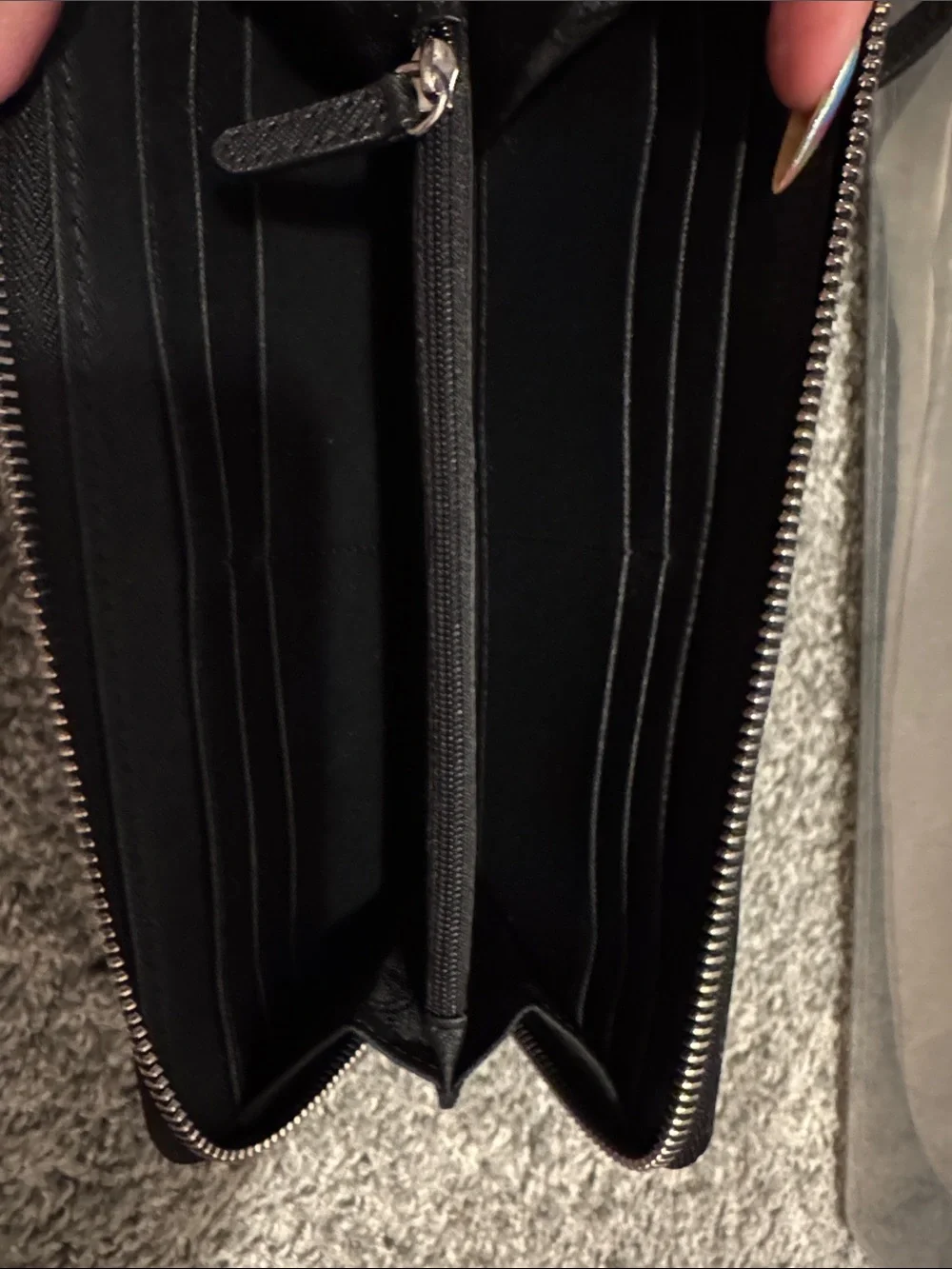 Michael Kors Black Saffiano Zip-Around Wallet